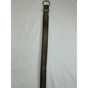 TOHEL Genuine Split Cowhide Men's Size 38 Gray Stitched Western Belt